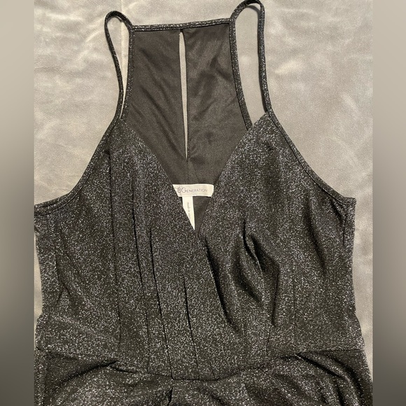 NWT | BCBGenaration|  Midi Metalic Black Dress | Small - Picture 7 of 14